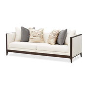 Belmont Place - Sofa - Cream / Espresso - R&R Furniture Gallery (Fountain Valley, CA)