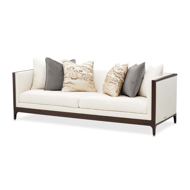 Belmont Place - Sofa - Cream / Espresso - R&R Furniture Gallery (Fountain Valley, CA)