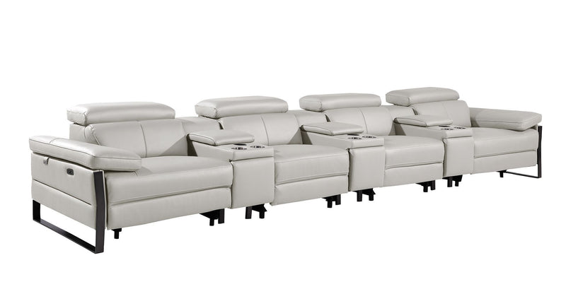 1246 - Modular Power Triple Reclining Triple Console Sofa With Power Reclining Headrests