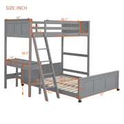Full Over Full Bunk Bed With Desk - R&R Furniture Gallery (Fountain Valley, CA)