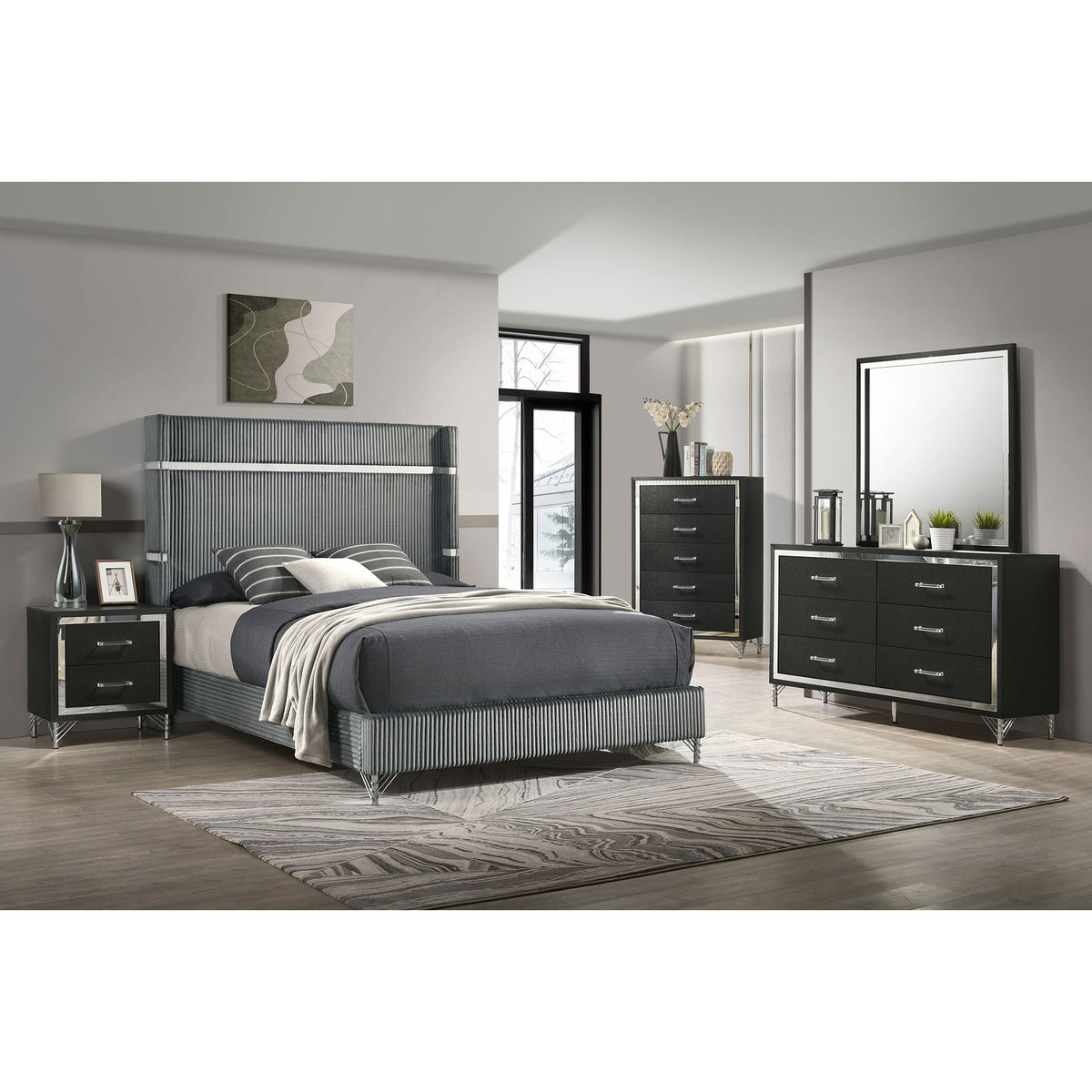 Malcolm - Wingback Bed