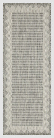 Sunshine - 2'7" X 7'3" Indoor, Outdoor Area Rug, Polypropylene - Silver - R&R Furniture Gallery (Fountain Valley, CA)