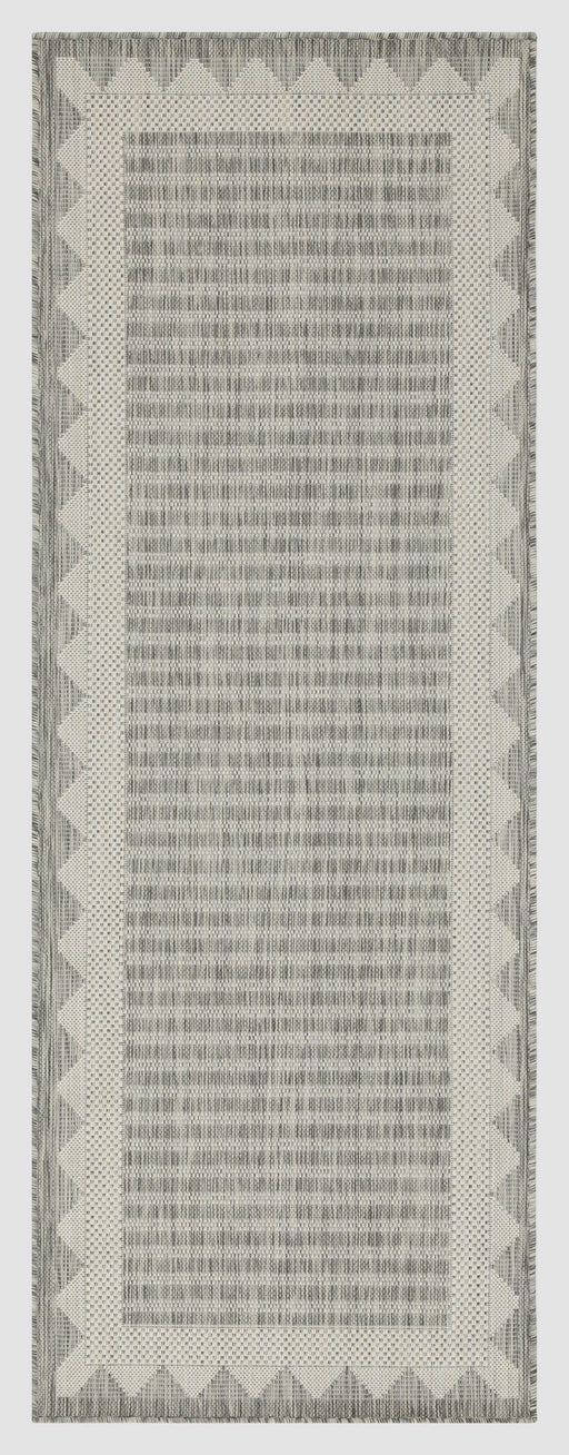 Sunshine - 2'7" X 7'3" Indoor, Outdoor Area Rug, Polypropylene - Silver - R&R Furniture Gallery (Fountain Valley, CA)