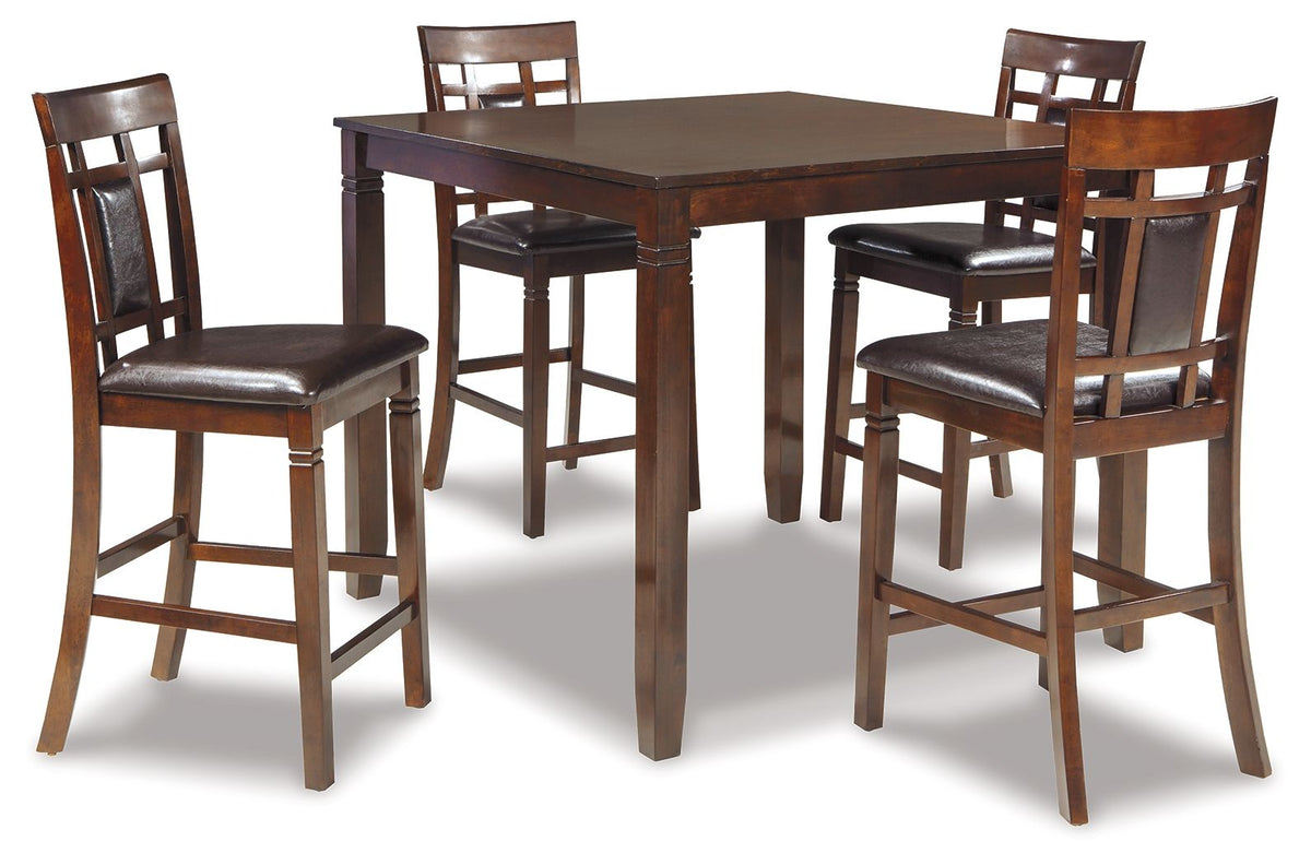 Bennox - DRM Counter Table Set (Set of 5) - Brown - R&R Furniture Gallery (Fountain Valley, CA)
