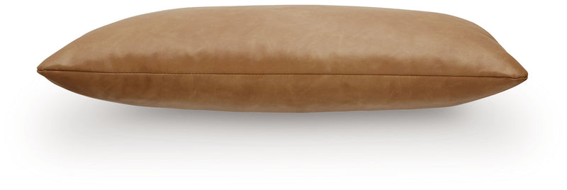 Signature Design by Ashley Danvale throw pillow with textured fabric and decorative pattern on soft cushion.
