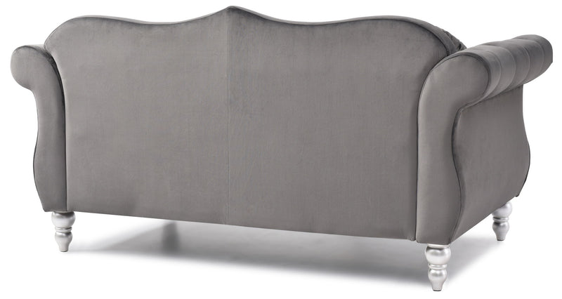 Glory Furniture stylish flared arm loveseat with plush cushions and modern design, perfect for a cozy living room setting.