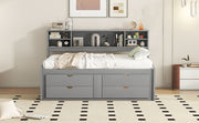 Daybed With 2 Bedside Cabinets, Upper Shelves And 4 Drawers - R&R Furniture Gallery (Fountain Valley, CA)
