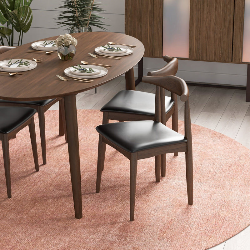 Destiny - Dining Chairs (Set of 2) - Black / Dark Brown - R&R Furniture Gallery (Fountain Valley, CA)