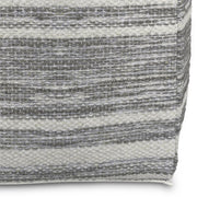 Carina - Square Woven Pouf - Black White - R&R Furniture Gallery (Fountain Valley, CA)