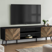 TV Stand, Console, Media Entertainment Center, Storage Cabinet, Modern Design - Black - R&R Furniture Gallery (Fountain Valley, CA)