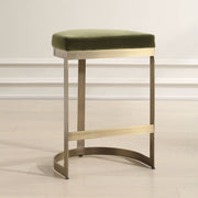 Uttermost Ivanna counter stool with a sleek design, 24-27 inch height, featuring a cushioned seat and stylish metal frame.