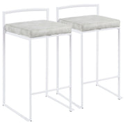 Lumi Source Fuji Simple Elegance contemporary stackable counter stool set with sleek design and modern style.
