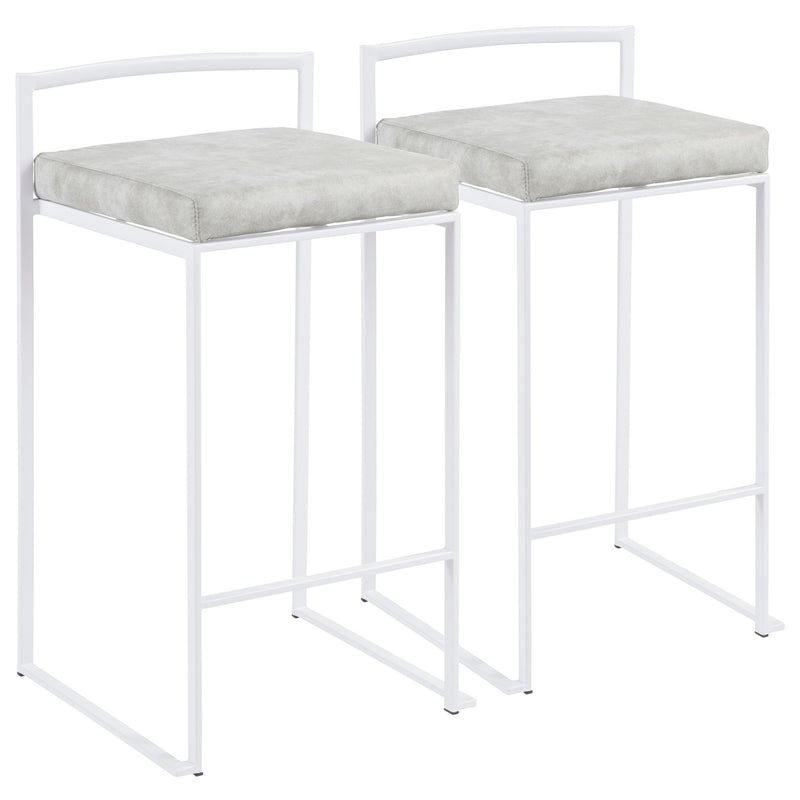 Lumi Source Fuji Simple Elegance contemporary stackable counter stool set with sleek design and modern style.