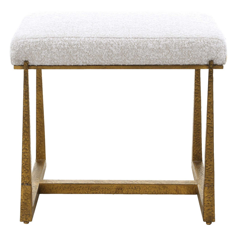Midas - Small Bench - Gold / White