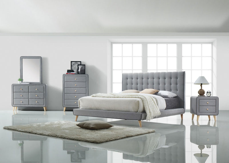 Valda - Dresser - Light Gray Fabric - R&R Furniture Gallery (Fountain Valley, CA)