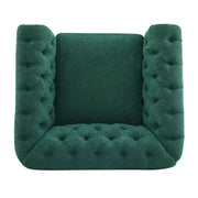 Chesterfield Style Swivel Club Chair With Button Tufted - R&R Furniture Gallery (Fountain Valley, CA)