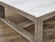 Loyaska - Rectangular Cocktail Table - Brown / Ivory - R&R Furniture Gallery (Fountain Valley, CA)