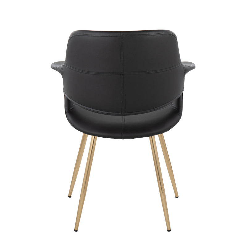 Set of two Lumi Source Vintage Flair Glam Art Deco chairs with sleek, stylish design and plush upholstery for elegant decor.