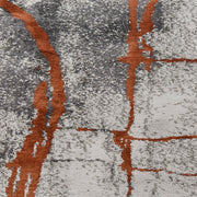 Quarry - 5' X 6.5' Abstract Area Rug - Gray / Orange - R&R Furniture Gallery (Fountain Valley, CA)