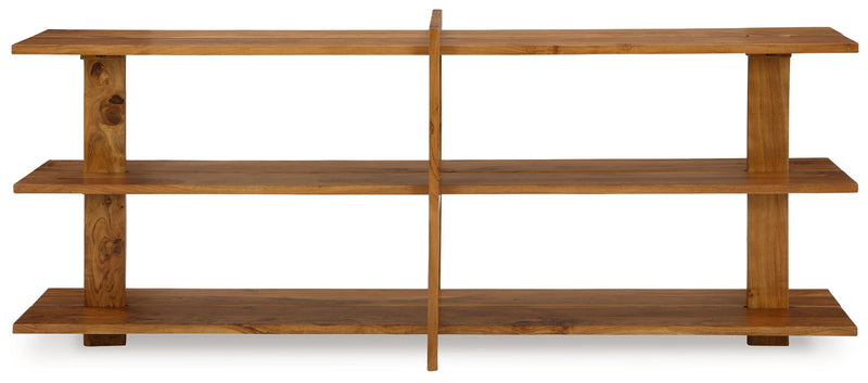 Fayemour - Console Sofa Table - Brown - R&R Furniture Gallery (Fountain Valley, CA)