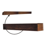 Lunar - 2 Drawer Floating Console - Chestnut - R&R Furniture Gallery (Fountain Valley, CA)