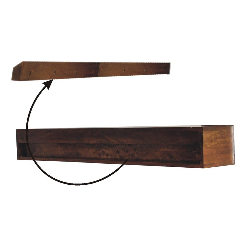 Lunar - 2 Drawer Floating Console - Chestnut - R&R Furniture Gallery (Fountain Valley, CA)