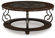 Frallyn - Round Cocktail Table - Dark Brown - R&R Furniture Gallery (Fountain Valley, CA)