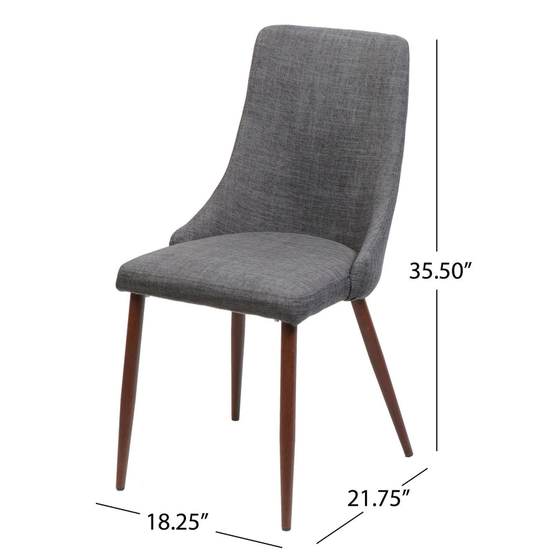 Mid Century Modern Fabric Armless Dining Chair - R&R Furniture Gallery (Fountain Valley, CA)