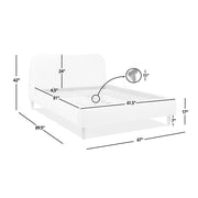 Roman - Curved Headboard Upholstered Platform Bed - R&R Furniture Gallery (Fountain Valley, CA)