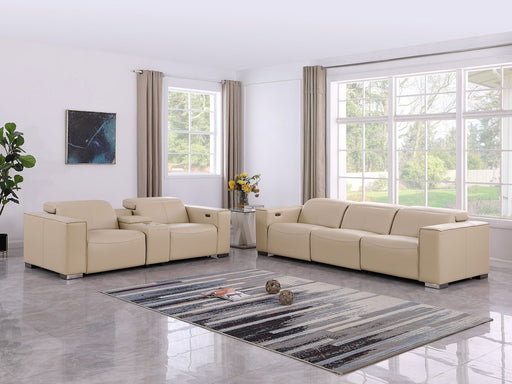 1208 - Leather Reclining Set (Sofa & Loveseat With 5 Power Recliners) - R&R Furniture Gallery (Fountain Valley, CA)