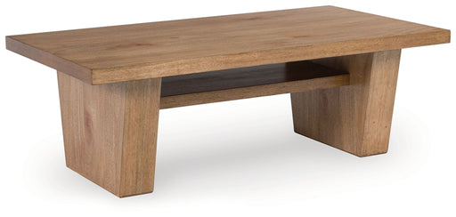 Kristiland - Rectangular Cocktail Table - Light Brown - R&R Furniture Gallery (Fountain Valley, CA)