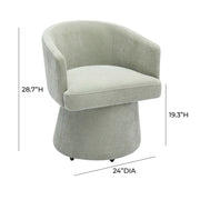 Kristen - Upcycled Chenille Rolling Desk Chair - R&R Furniture Gallery (Fountain Valley, CA)