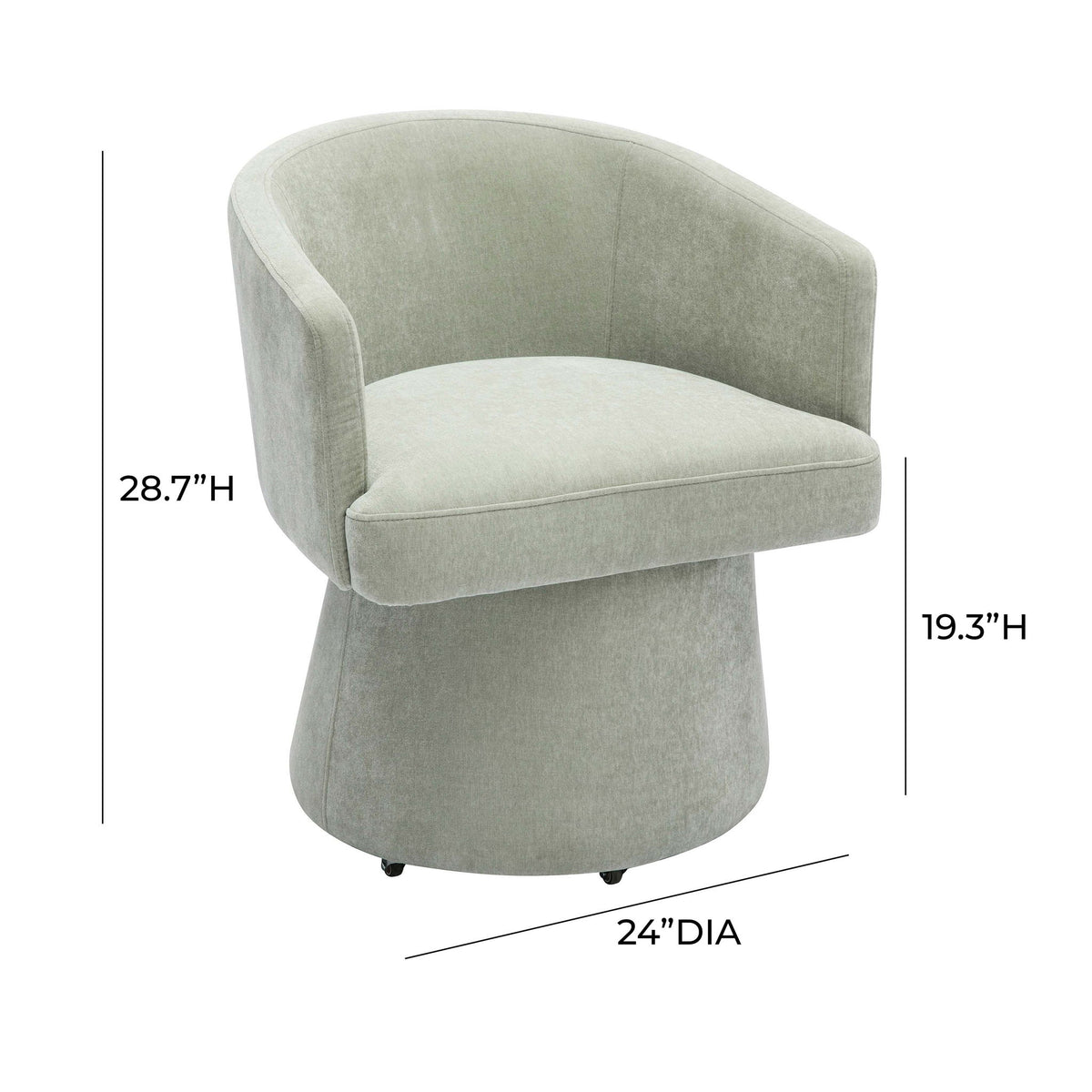 Kristen - Upcycled Chenille Rolling Desk Chair - R&R Furniture Gallery (Fountain Valley, CA)