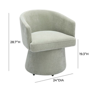 Kristen - Upcycled Chenille Rolling Desk Chair - R&R Furniture Gallery (Fountain Valley, CA)
