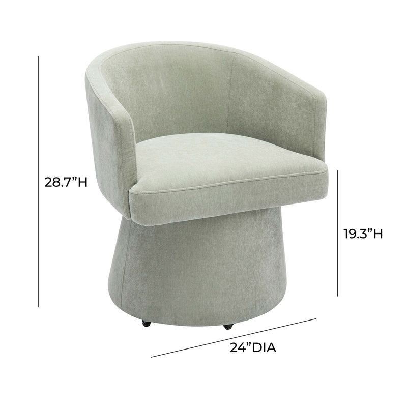 Kristen - Upcycled Chenille Rolling Desk Chair - R&R Furniture Gallery (Fountain Valley, CA)