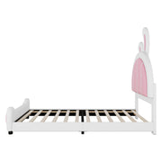 Upholstered Platform Bed With Rabbit Shaped Headboard - R&R Furniture Gallery (Fountain Valley, CA)