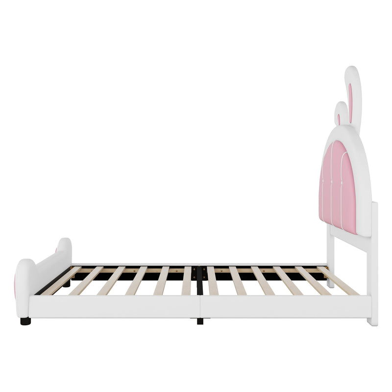 Upholstered Platform Bed With Rabbit Shaped Headboard - R&R Furniture Gallery (Fountain Valley, CA)