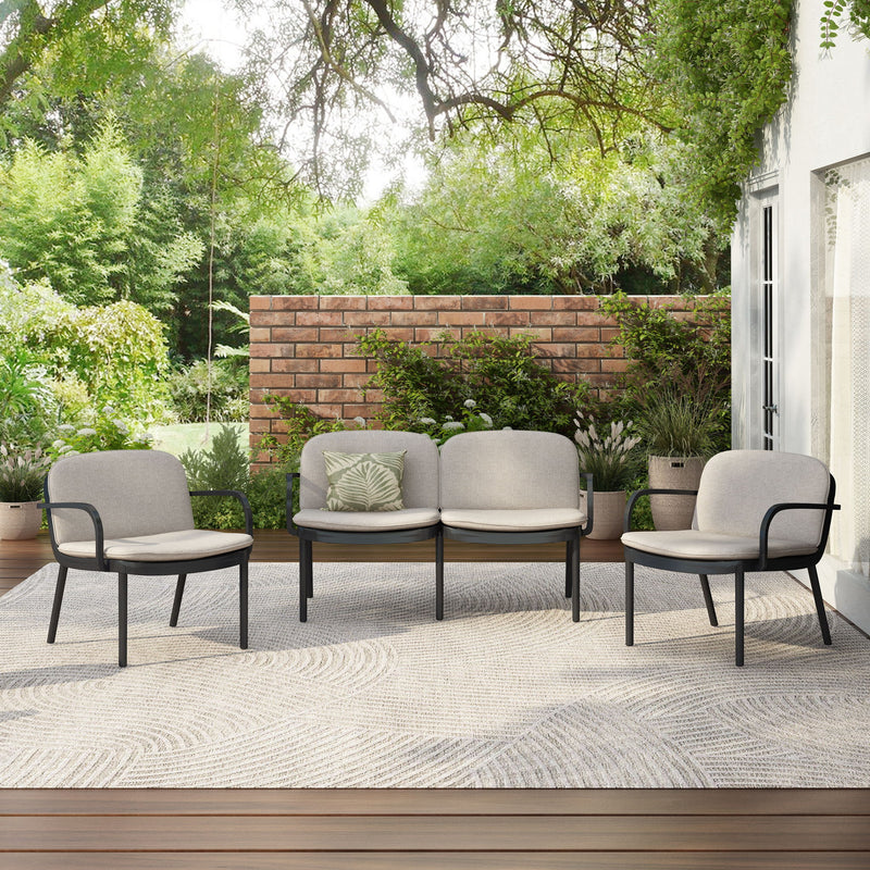 Luna - Outdoor Patio 3 Pieces Chat Set - R&R Furniture Gallery (Fountain Valley, CA)