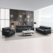 Eilene - Sofa - Black Top Grain Leather - R&R Furniture Gallery (Fountain Valley, CA)