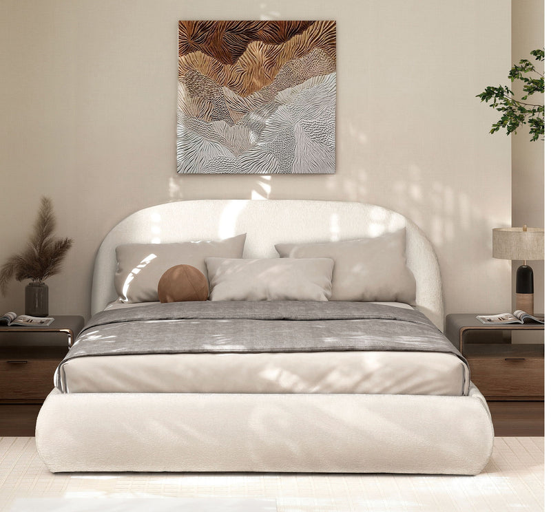 Archie Puffy Grounded - Upholstered Platform Bed - R&R Furniture Gallery (Fountain Valley, CA)
