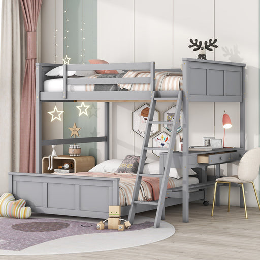 Full Over Full Bunk Bed With Desk - R&R Furniture Gallery (Fountain Valley, CA)
