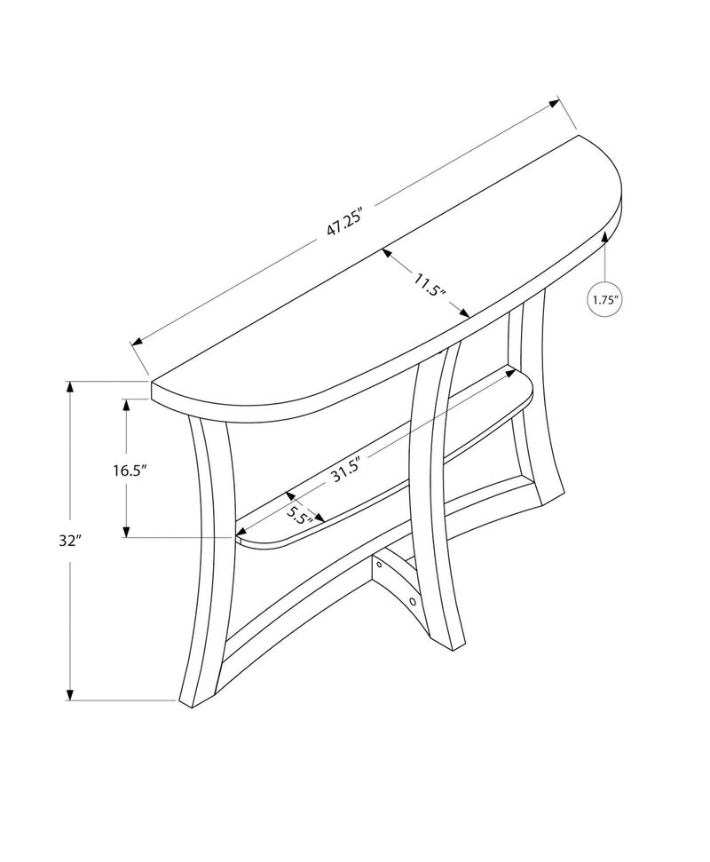 Accent Console Table For Entryway, Stylish - Taupe - R&R Furniture Gallery (Fountain Valley, CA)