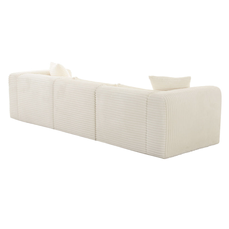 Tarra - Fluffy Oversized Corduroy Modular Sofa - R&R Furniture Gallery (Fountain Valley, CA)