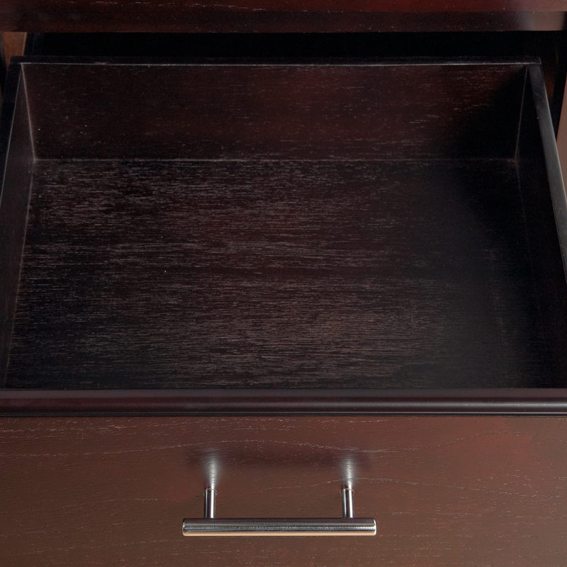 Nevis Charging Station Nightstand in Espresso