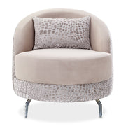 Dion - Accent Chair Chair - Stone / Silver - R&R Furniture Gallery (Fountain Valley, CA)
