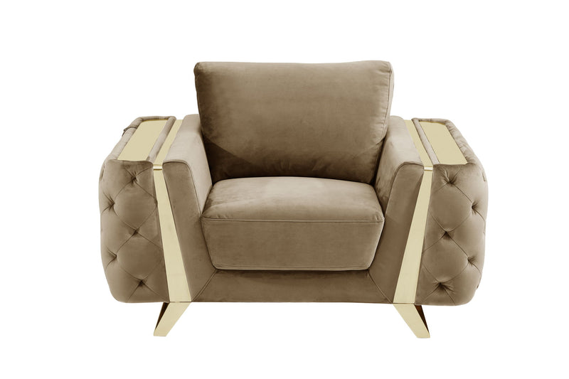 1051 - Contemporary Velvet Chair - R&R Furniture Gallery (Fountain Valley, CA)