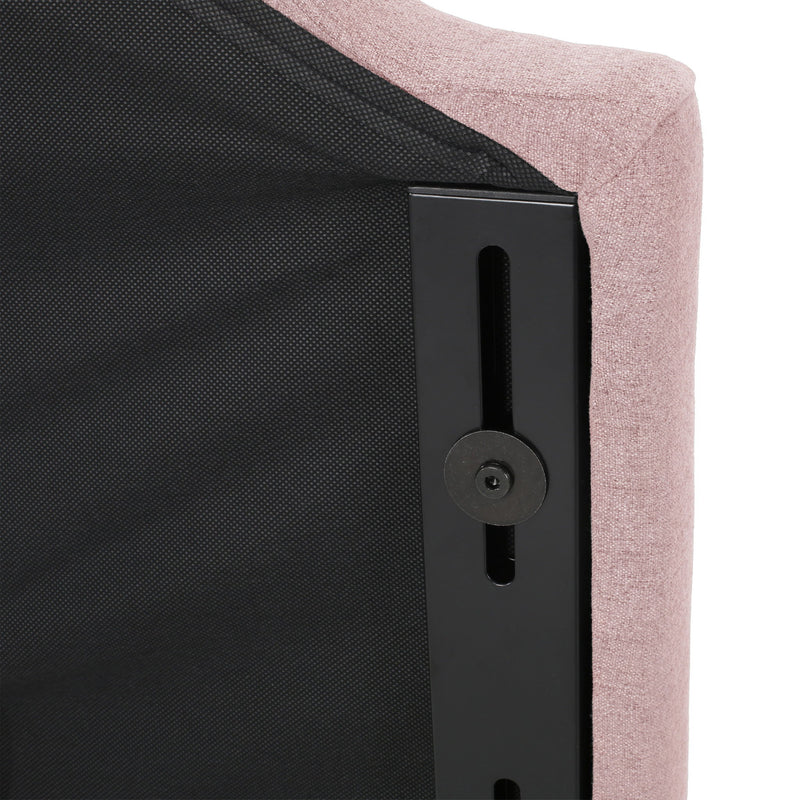 Flanner - Contemporary Fabric Upholstered Twin Headboard - Blush - R&R Furniture Gallery (Fountain Valley, CA)
