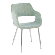 Pair of Lumi Source Margarite contemporary dining chairs with sleek design and neutral upholstery, set of two for modern dining rooms.