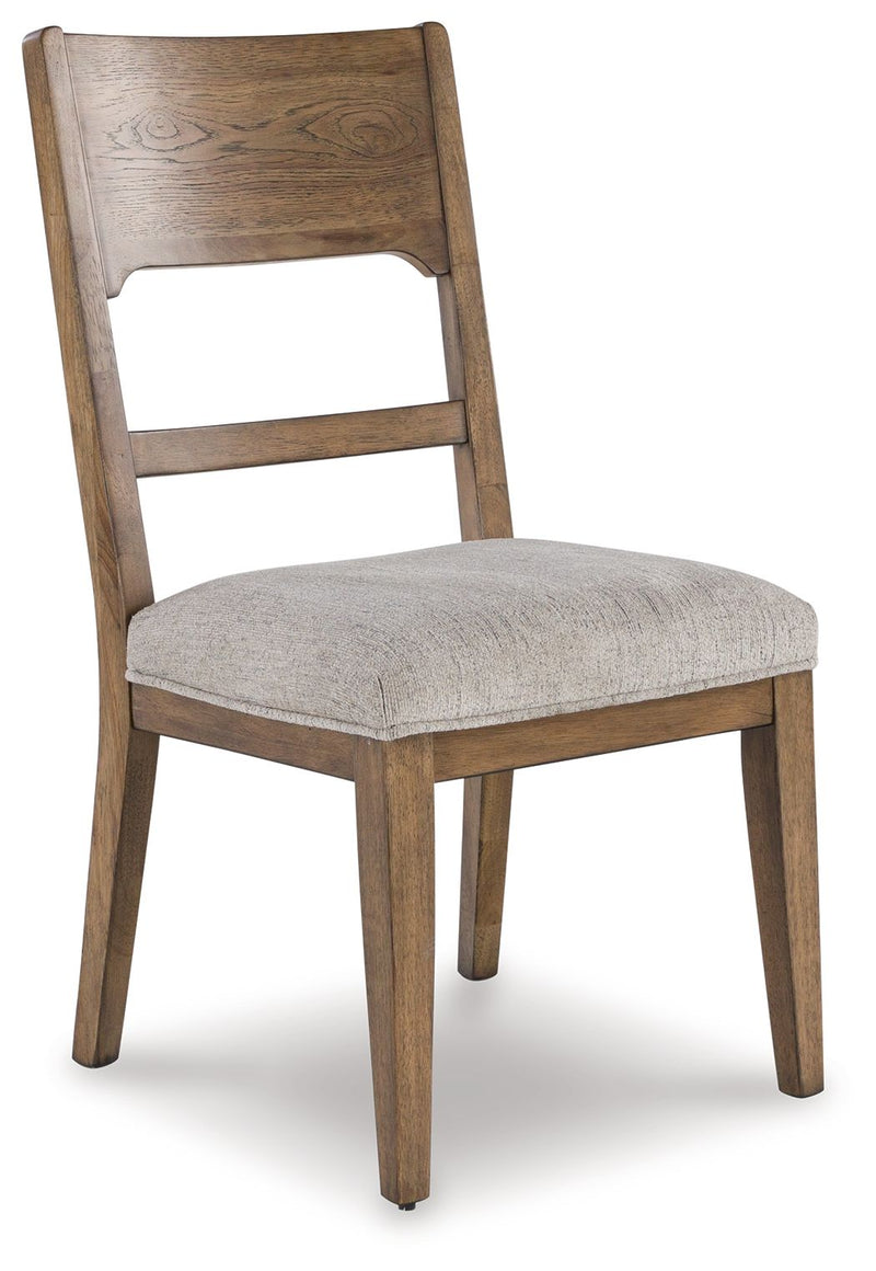 Cabalynn - Dining Uph Side Chair (Set of 2) - Oatmeal / Light Brown - R&R Furniture Gallery (Fountain Valley, CA)