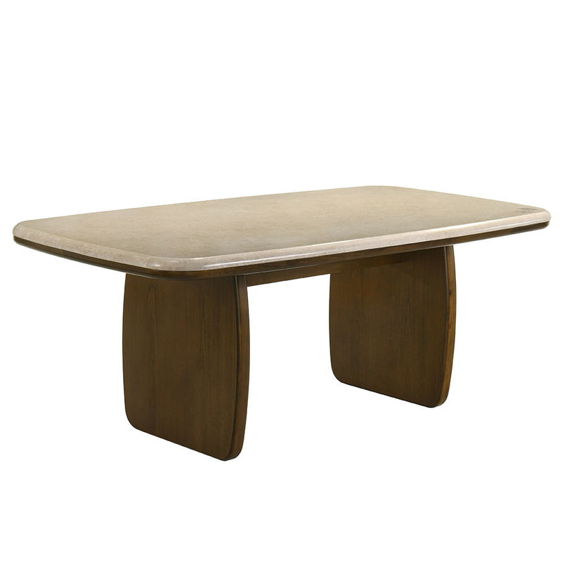 Kasha - Dining Table With Marble Top Top - Vintage Oak - R&R Furniture Gallery (Fountain Valley, CA)
